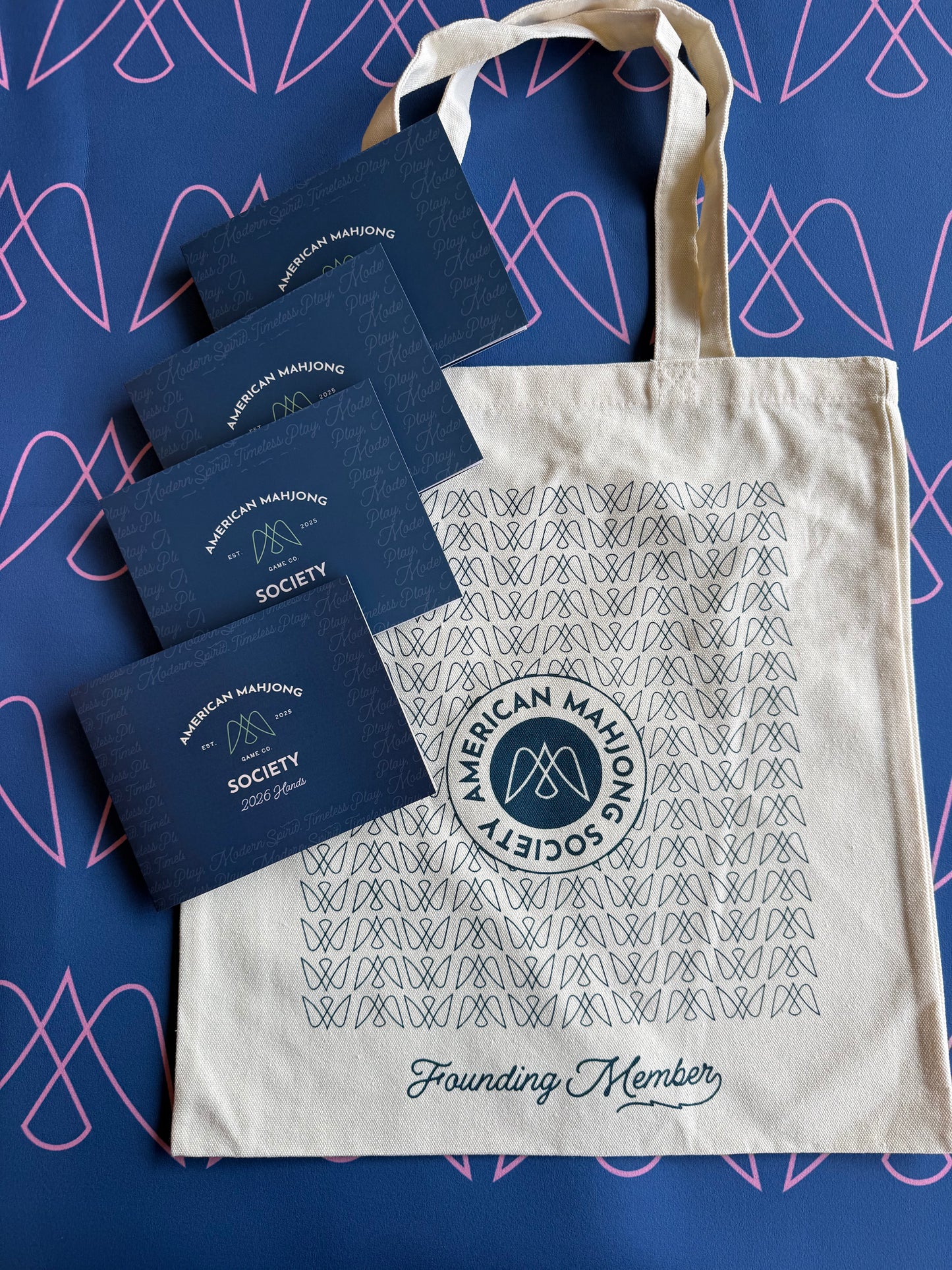 2026 Large Mahjong Cards + AMJ Society Tote — Founding Member Bundle