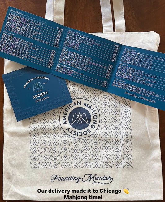 2026 Mahjong Cards + AMJ Society Tote — Founding Member Bundle