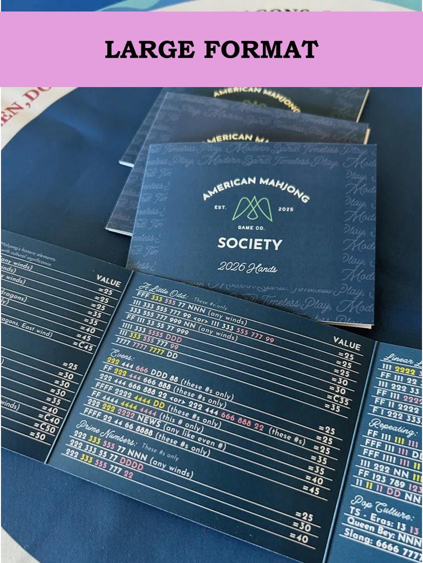 2026 Mahjong Cards - Printed Set of 4 (Large)