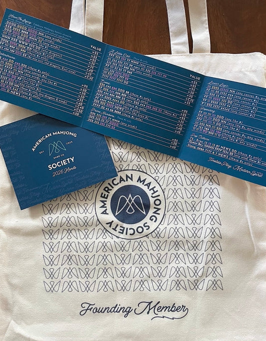2026 Mahjong Cards + AMJ Society Tote — Founding Member Bundle