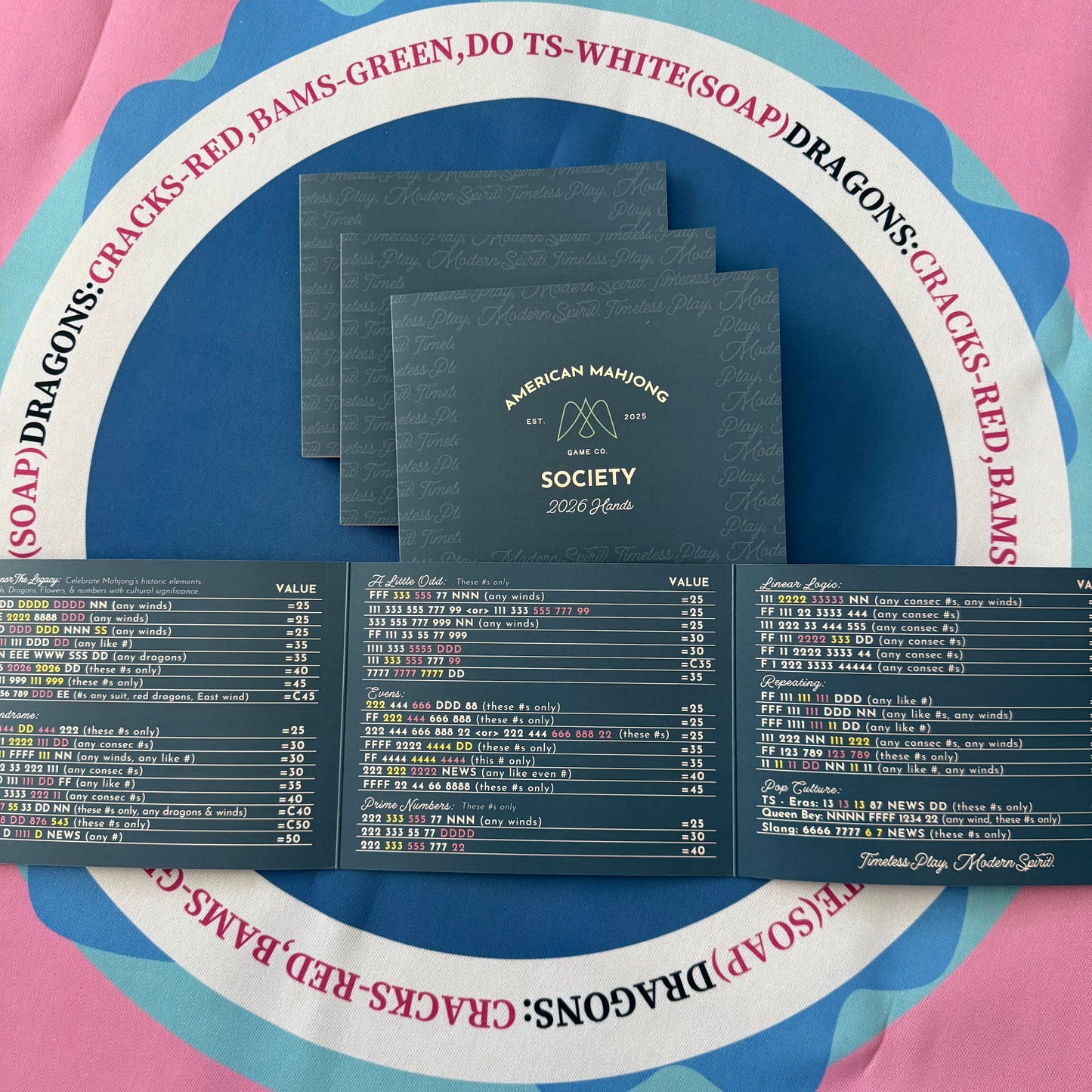 2026 LARGE Mahjong Cards + AMJ Society Tote — Founding Member Bundle