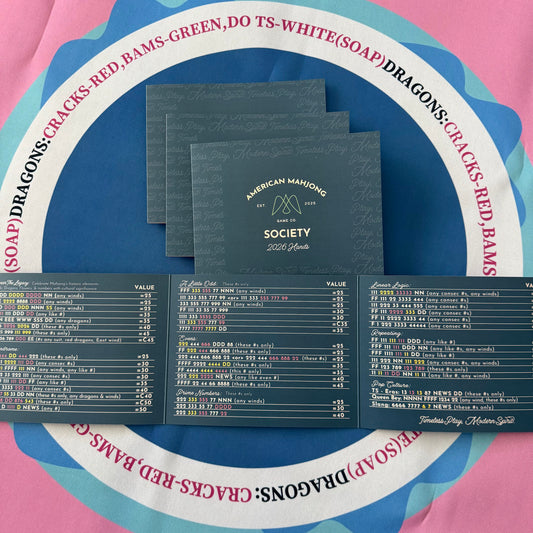 2026 Mahjong Cards - Printed Set of 4 (Large)