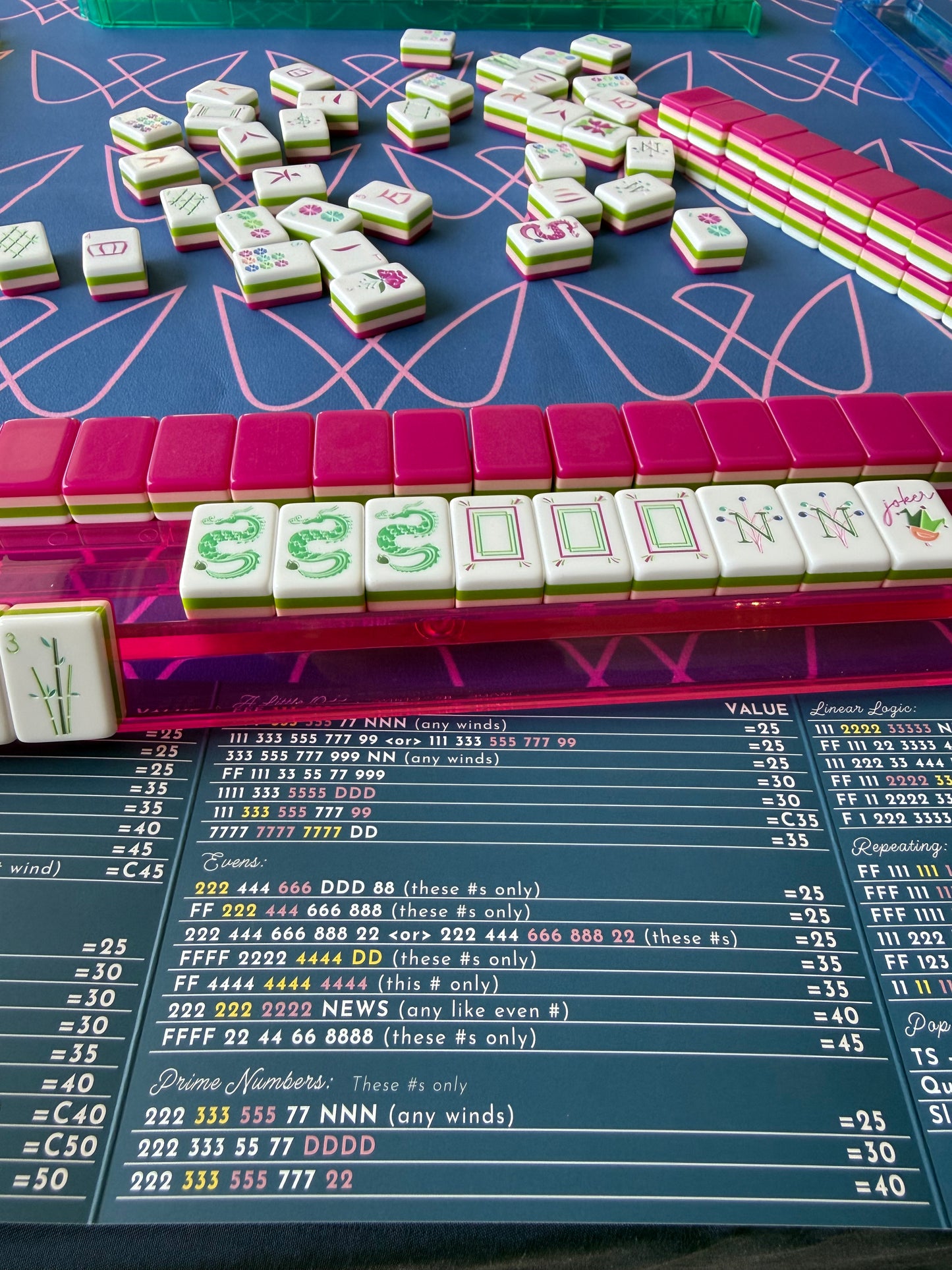 2026 Mahjong Cards - Printed Set of 4 (LARGE)