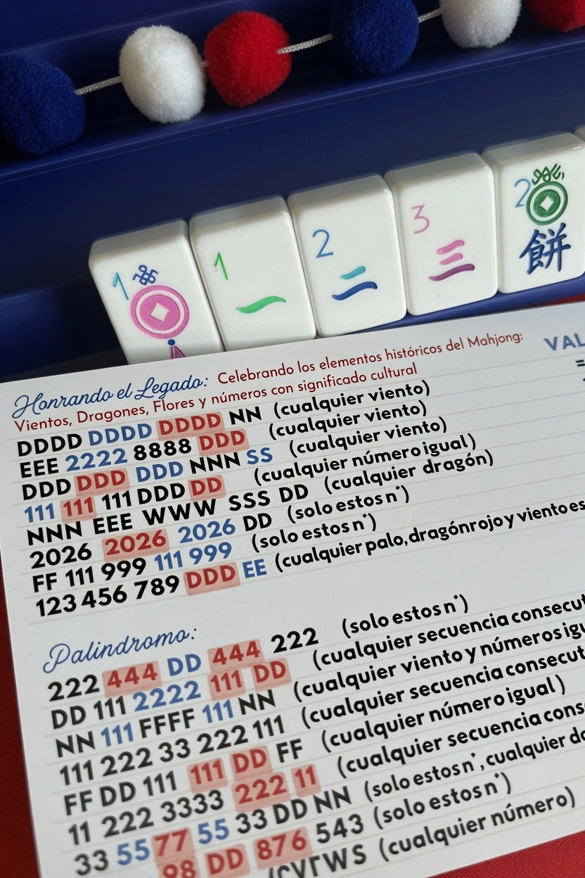 Edición en Español - 2026 Mahjong Card (Set of 4)