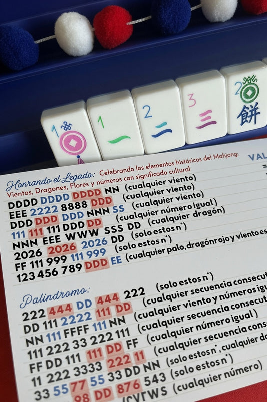 Edición en Español - 2026 Mahjong Card (Set of 4)